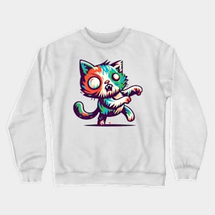 Zombie cat Crewneck Sweatshirt